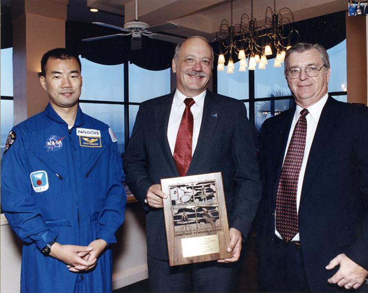 Japanese Astronaut Soichi Noguchi, Doug, & Dennis Deel, President, Lockheed Martin Space Systems Michoud Operations